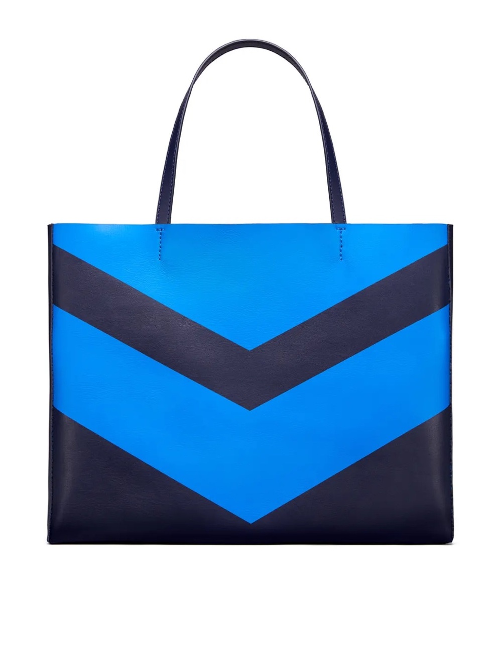 Tory Burch Sport Chevron Tote in navy and bright blue